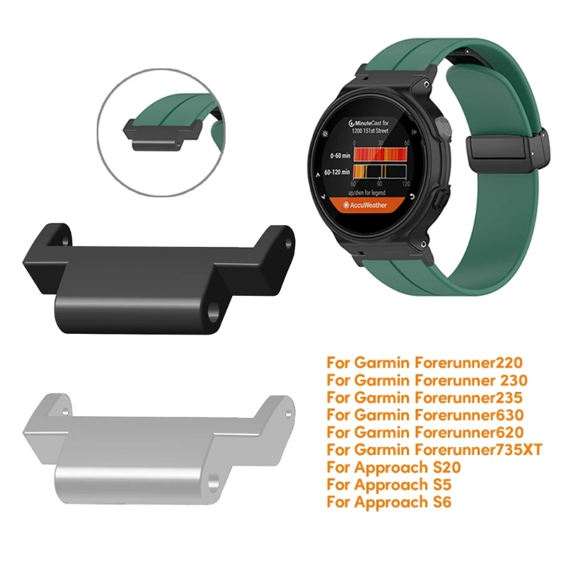 

Wristband Connector for Forerunner 220/230/235/630/620/735XT Wrist Strap Link Adapter Band Strap Quick Release Head Grain
