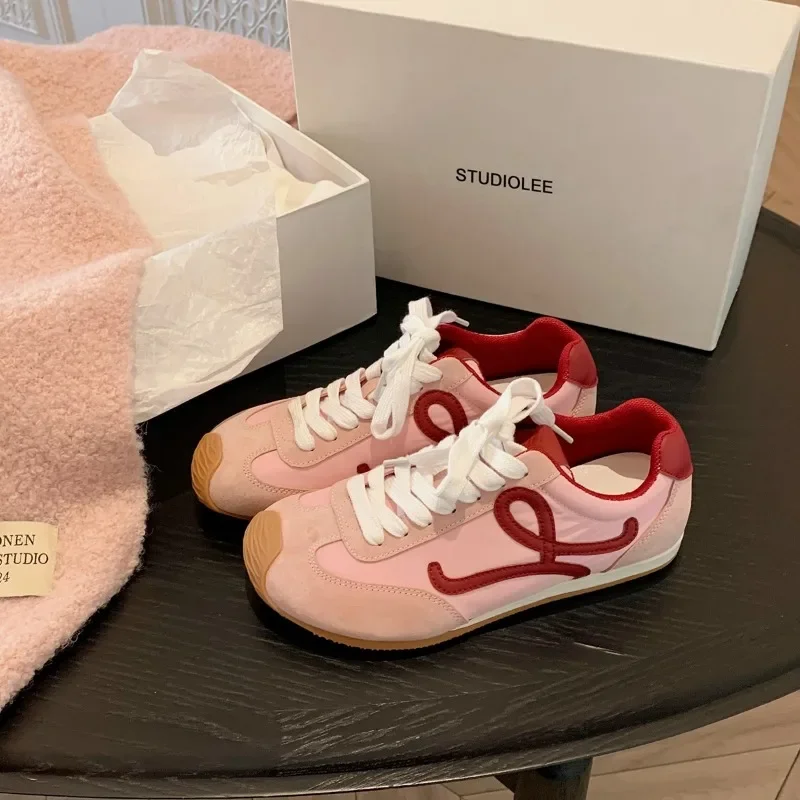 Shoes Female Fashion Mixed Colors Women's Vulcanize Shoes Outdoor Women Sneakers Lace Up Low Heel Casual Sport Ladies