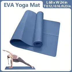 Premium Comfort 4mm Thick EVA Foam Yoga and Pilates Mat for Fitness and Gymnastics (DEEP BLUE)