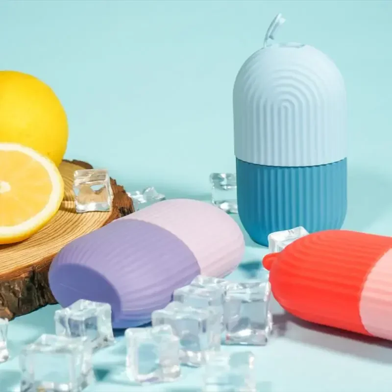 Silicone Ice Facial Roller Beauty Lifting Contouring Tools Skin Care Ice Cube Trays Globe Balls Face Massager Skin Care Tool