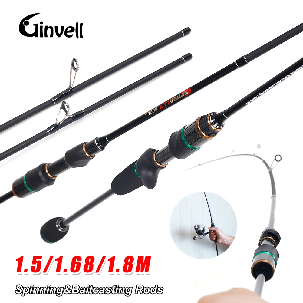 Ul Fishing Spinning Rod Ultralight Carbon Fiber Bait 0.58g Lure