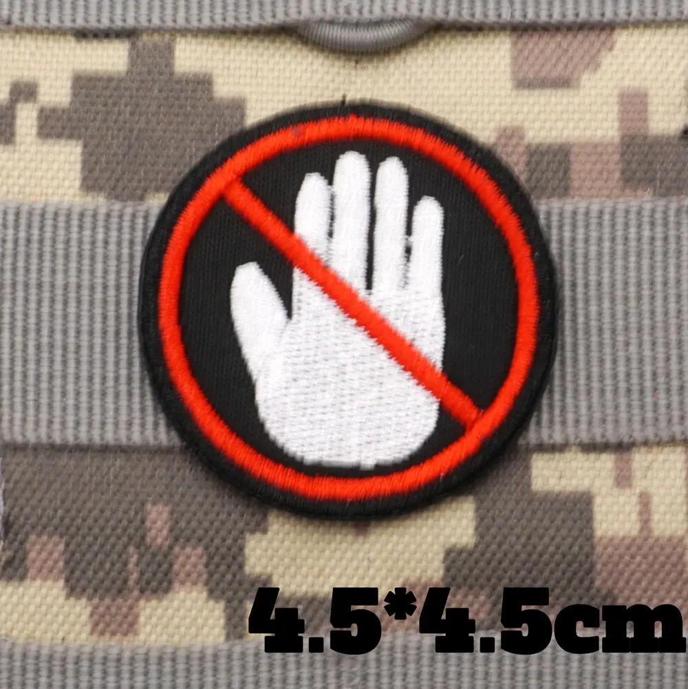 1 Pc Embroidery PVC Don't Step on Snakes Tactical Hook and Loop Badge  Military Combat Battle Armband Backpack Hat Applique - AliExpress