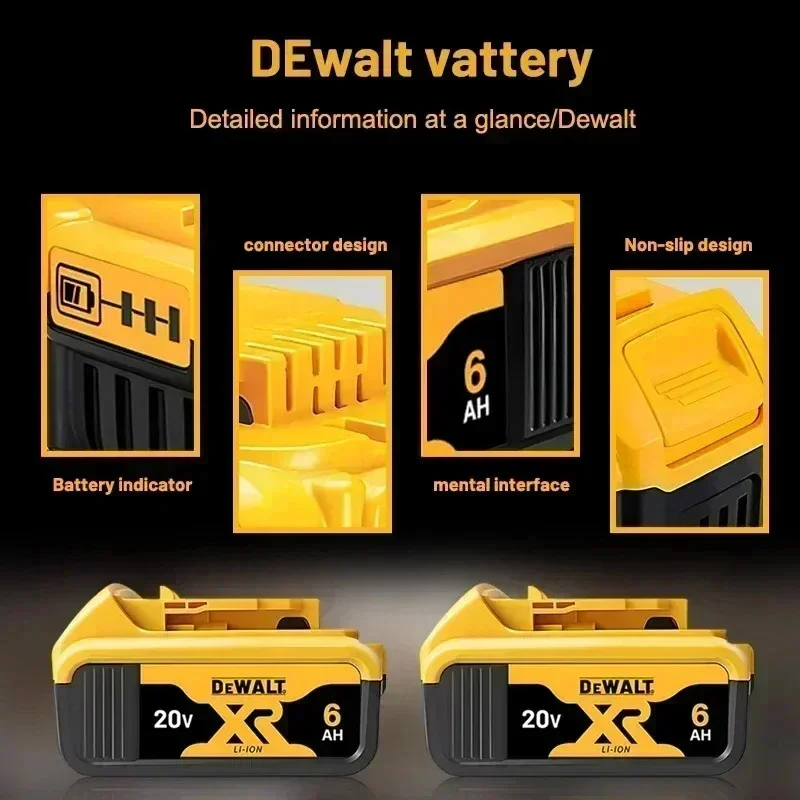 Original Battery 20V/60V 6Ah 9Ah MAX FlexVolt for DCB606 DCB200 DCB205 DCB206 DC