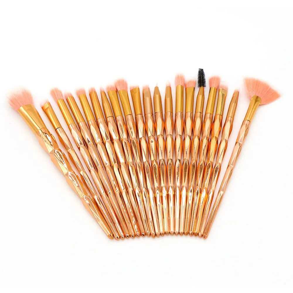 20PCS Professional Makeup Brush Set with New Gradient Handles Soft Synthetic Bristle Loose Powder Eyeshadow And Makeup Tools