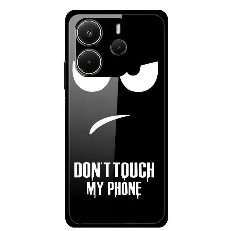 Luxury Tempered Glass Hard Back Phone Case Cover