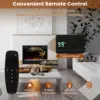 23 Inch Electric Fireplace Insert, Recessed Quartz Fireplace Heater with 6 Flame Modes & 5 Brightness 5