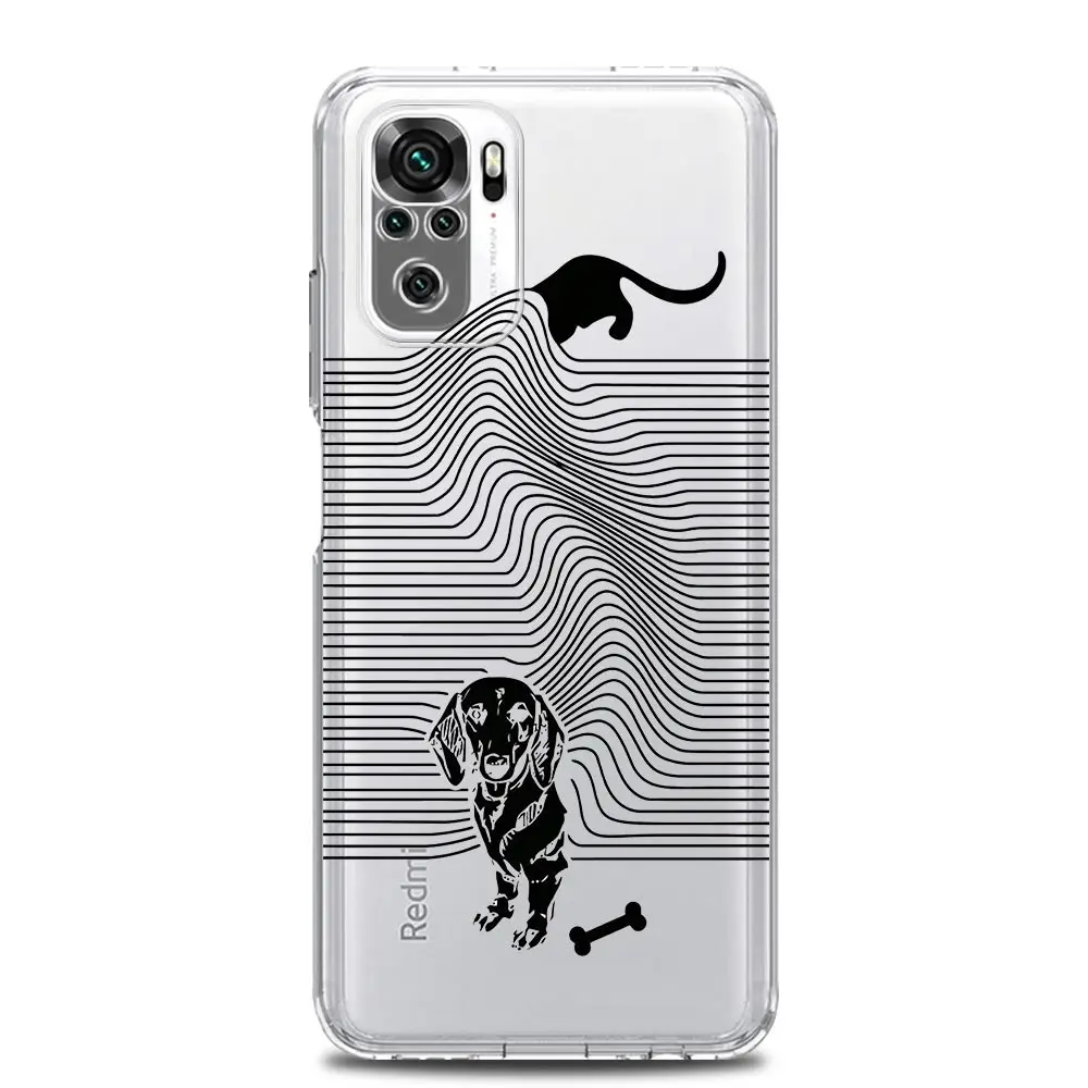 Clear Dachshund Sausage Dog Design Phone Case