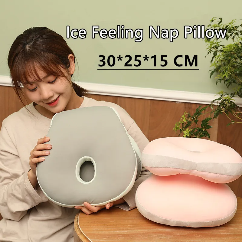 

Ice Silk Nap Pillow 2022 Summer Cool Pillow PP Cotton Filling Super Soft and Breathable Office Sleeping Pillow