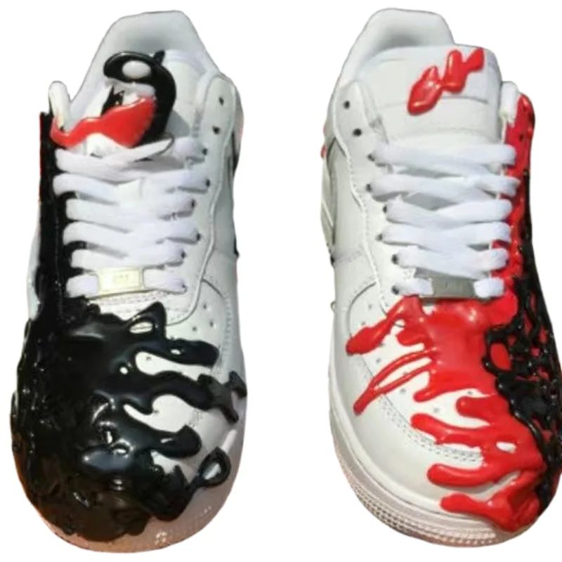 

Marvel anime surrounding Spider-Man Venom hand-painted breathable casual sports soft bottom non-slip fashion mandarin duck shoes