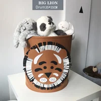 Cotton Animal Storage Basket Kids Toys Clothes Shoes Organizer Sundries Folding Storage Box Cabinet Home Basket Container 4