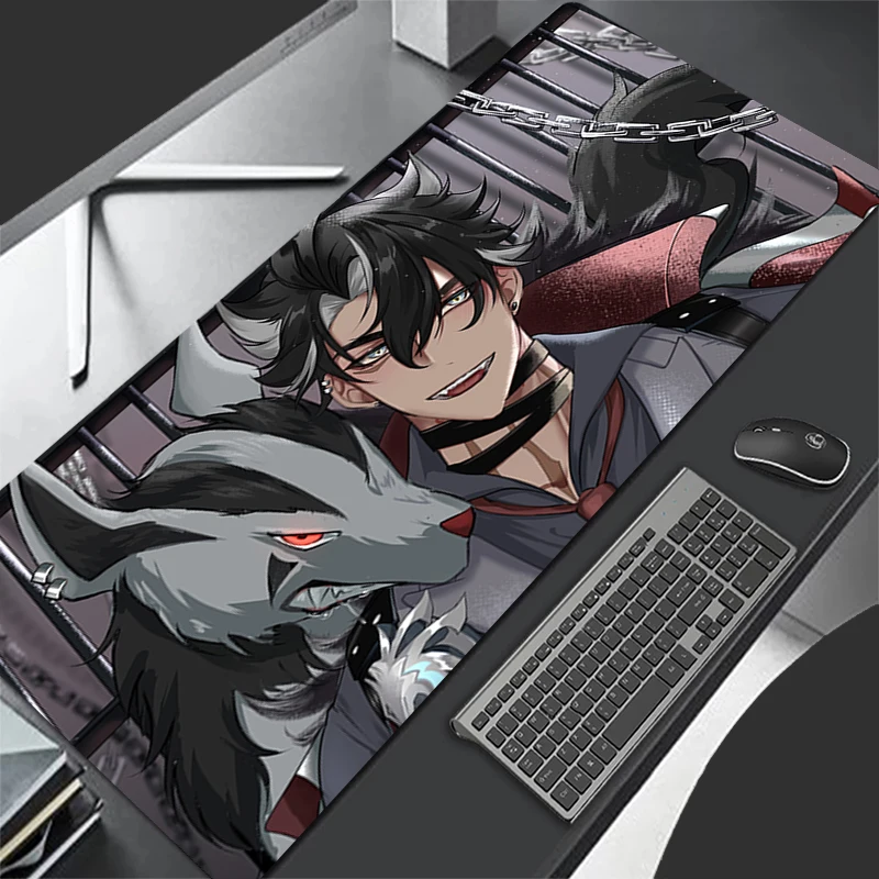 Genshin Impact Wriothesley Mouse Pad Large Anti-Slip Gaming Durable Desk Pad Thick Seam Edge Suitable for Office Gaming Mousepad 5