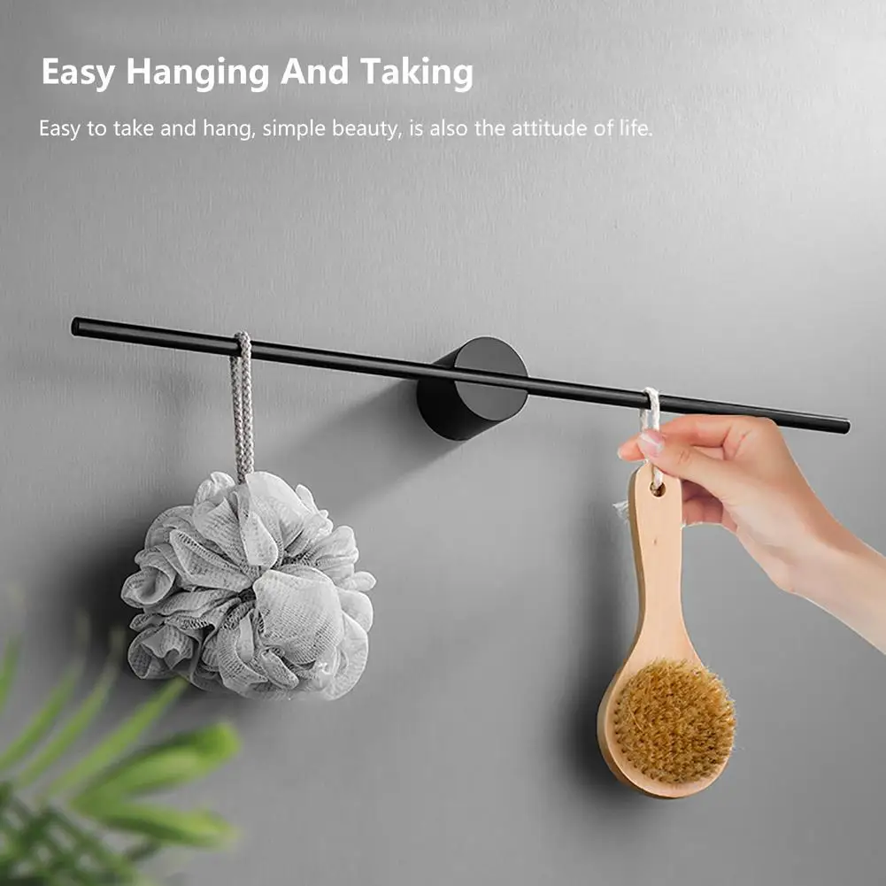 40/50cm Towel Bar Towel Rack Wall Mounted Bath Towel Holder Aluminum Bathroom Shelf Kitchen Storage Rack