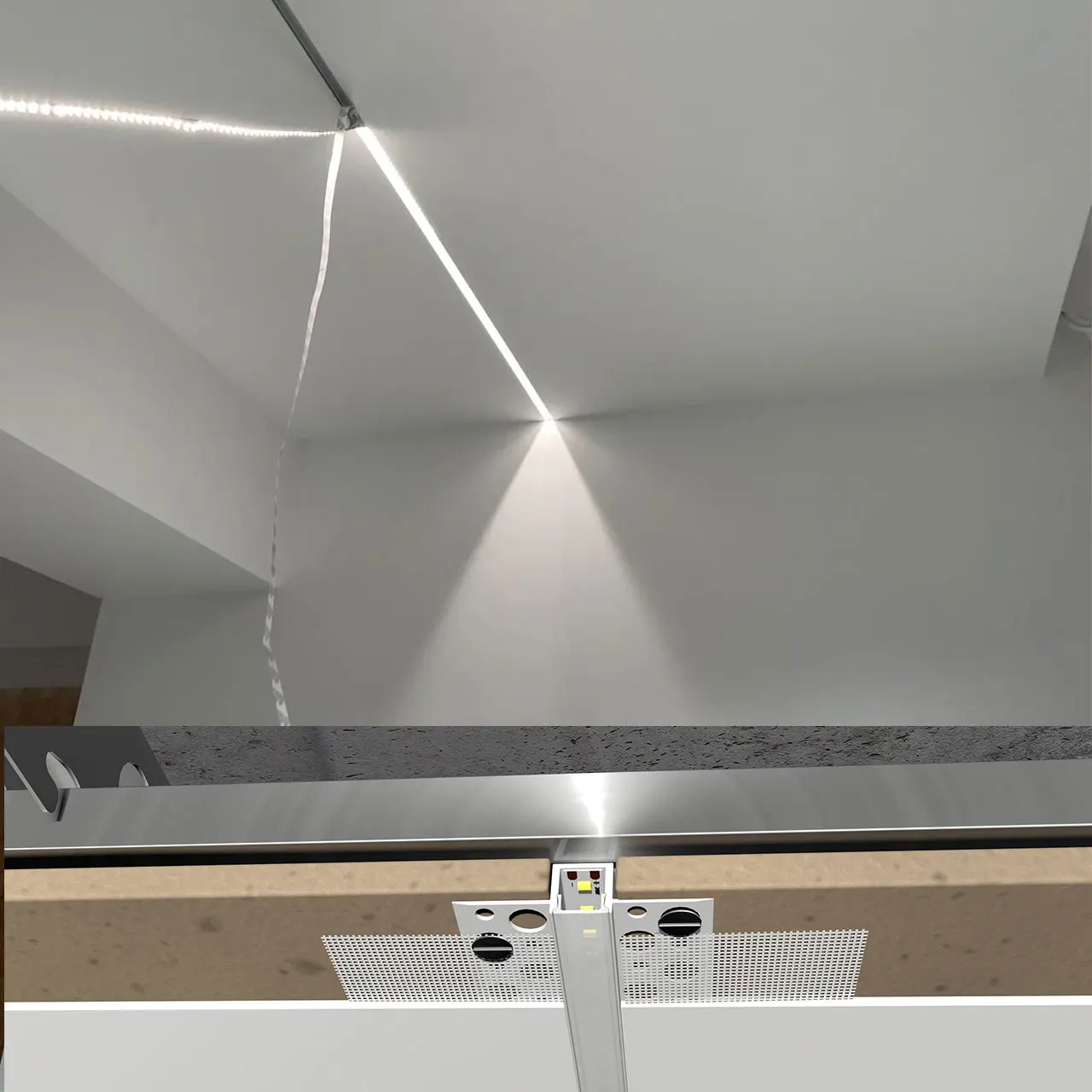 15x9mm LED Aluminum Channel Profile led aluminum channel led light 1PCS 0.5M for LED Strip Light with Embedded Installation