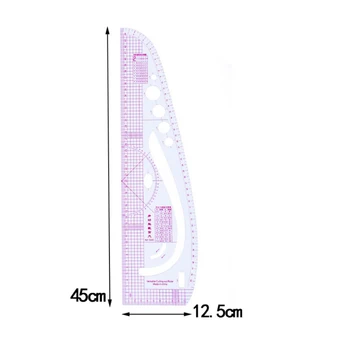 9 Pieces Metric Clothes Curve Sewing Ruler Set 5