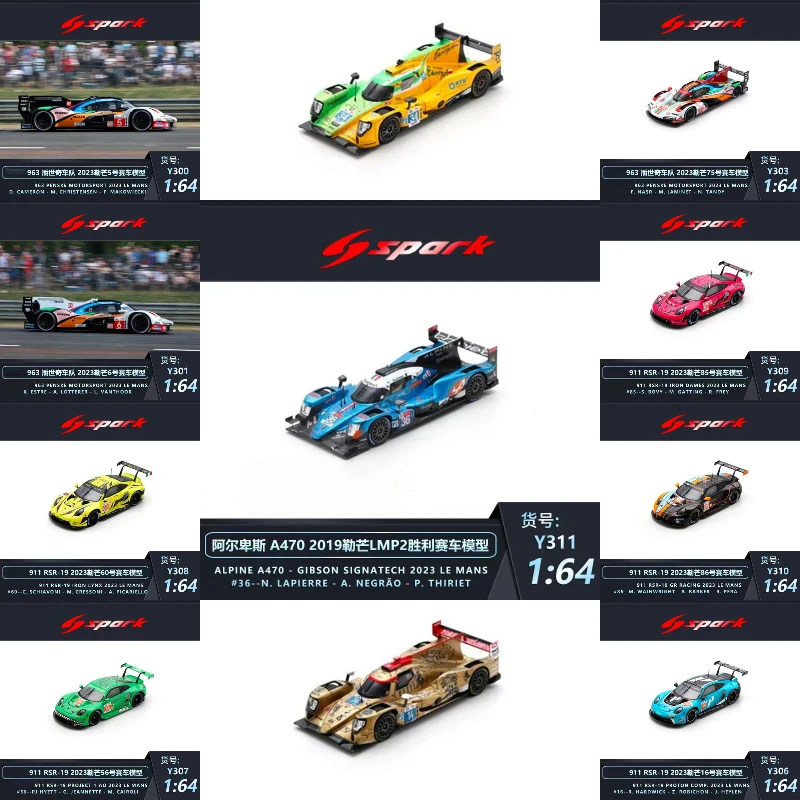 

PreSale Spark 1:64 963 / Oreca 07 - Gibson / 911 RSR / Alpine A470 Le Mans 24H Die-Cast Car Model Collection Miniature