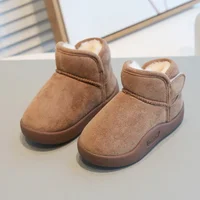 Baby Girls Boys Snow Boots Children Winter Boots Kids Outdoor Plush Cotton-padded Shoes Soft-soled Non-slip Infant Toddler Shoes 3
