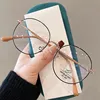 Classic Blue Light Blocking Women Glasses Frame Fashion Round Metal Reading Eyewear Optical Prescription Presbyopia Eyeglasses 4