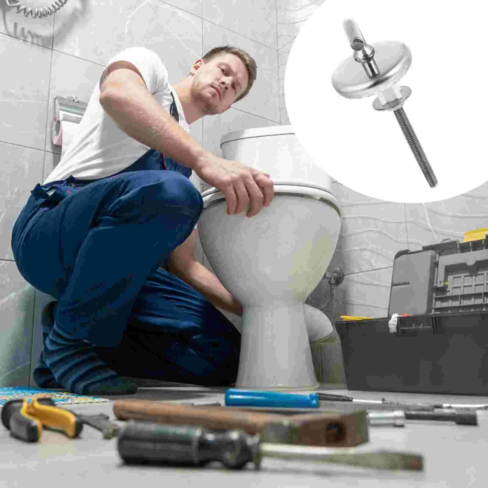 

2pcs Toilet Seat Fixing Screws Home Toilet Seat Screws Toilet Lids Bolt Screws