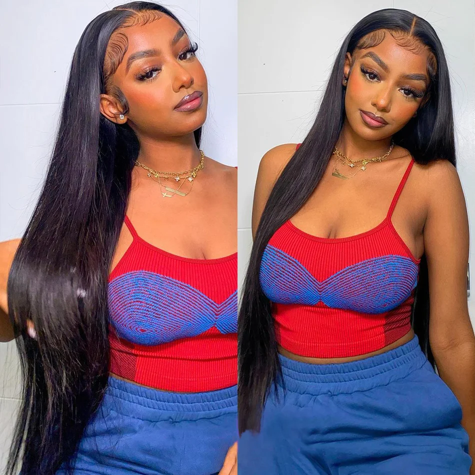PerisModa 100% Straight Human Hair Bundles 1/3/4 Pcs Weave Bundles Human Hair Extensions Brazilian Remy Natural Black Human Hair 6