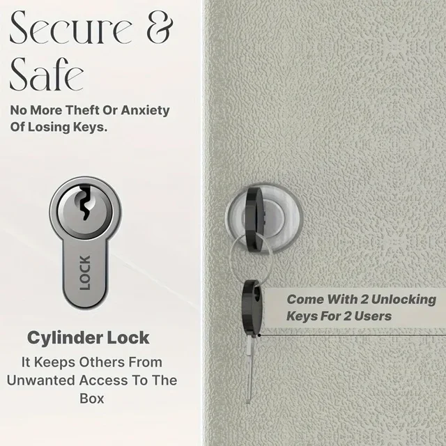 Metal Wall Mounted Multi-Key Lock Box Security Storage Box Spare Car Key Storage Box Suitable for Home Office Factory Store Use 5