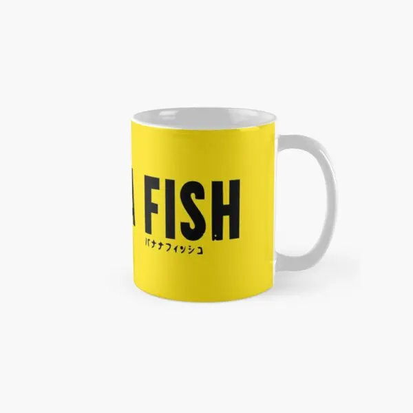 

Banana Fish Classic Mug Handle Round Printed Simple Image Photo Tea Cup Design Gifts Picture Drinkware Coffee