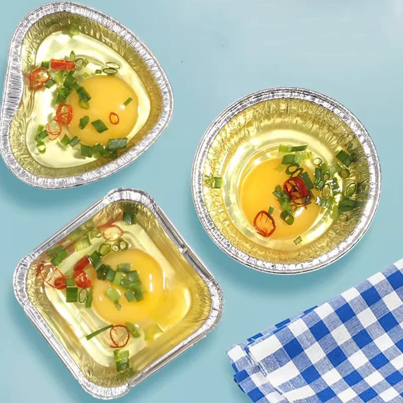 10pcs Baking Aluminum Foil Pan Air Fryer Liners Oven Tin Box Reusable Food Foil Tray  Aluminum Packaging Box BBQ Tools