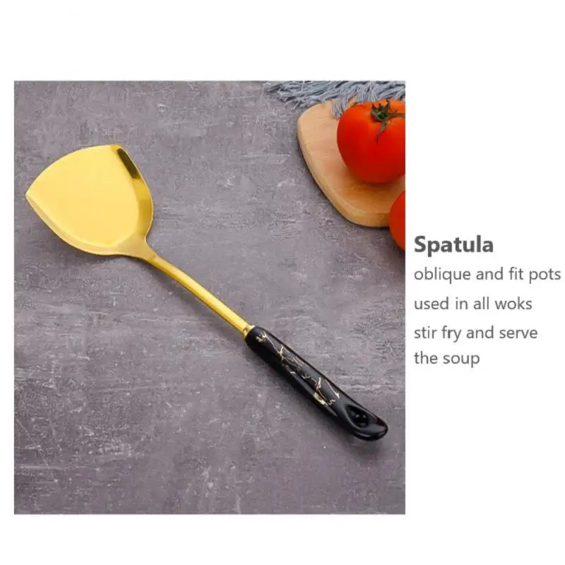 Nordic Design Golden Base Cooking Utensils Set With Golden Stylish Stand 10 Nordic Design Golden Base Cooking Utensils Set With Golden Stylish Stand