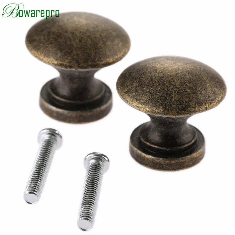 Zinc Alloy Retro Jewelry Box Buttons Dresser Drawer Wardrobe Pull Handles Mushroom Typed Cupboard Cabinet Mini Door Knob 25x23mm