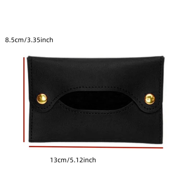 Mini Portable PU Leather Paper Towel Box Waterproof Storage Box For Handkerchief Puller For Picnic Car Front Seat