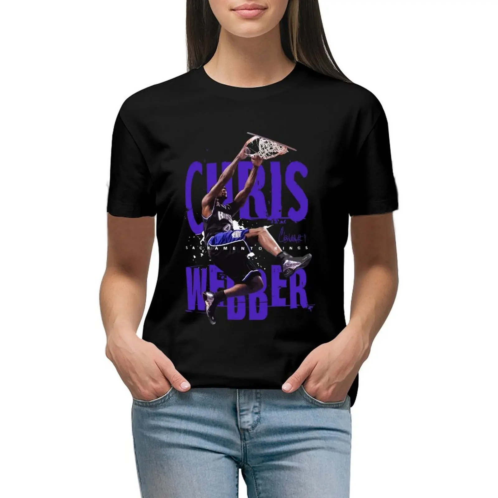 

Chrís Wébbér T-shirt graphics Short sleeve tee tops Women