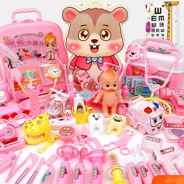 Doctor Set for Kids Pretend Play Girls Role-playing Games Hospital Accessorie Medical Kit Nurse Tools Bag Toys for Children Gift 1