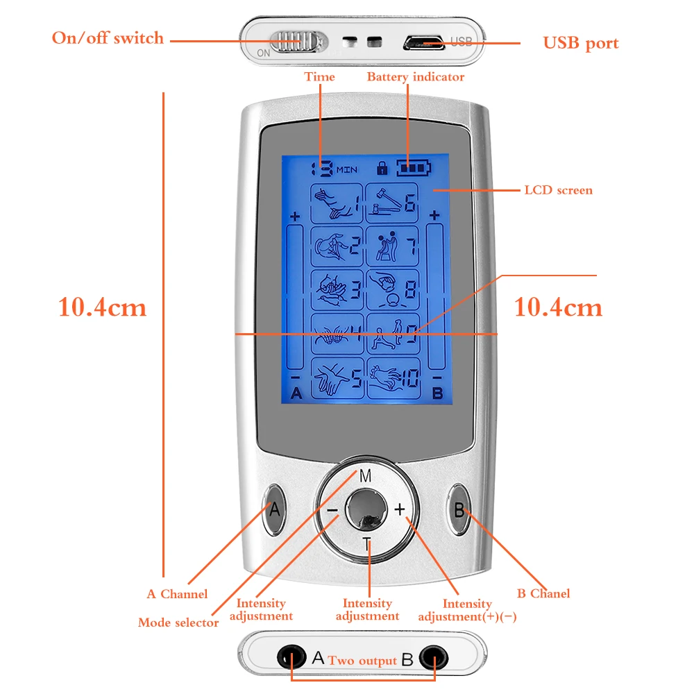 INGEQUIS TENS Electroestimulador de Pulso, Masajeador Muscular