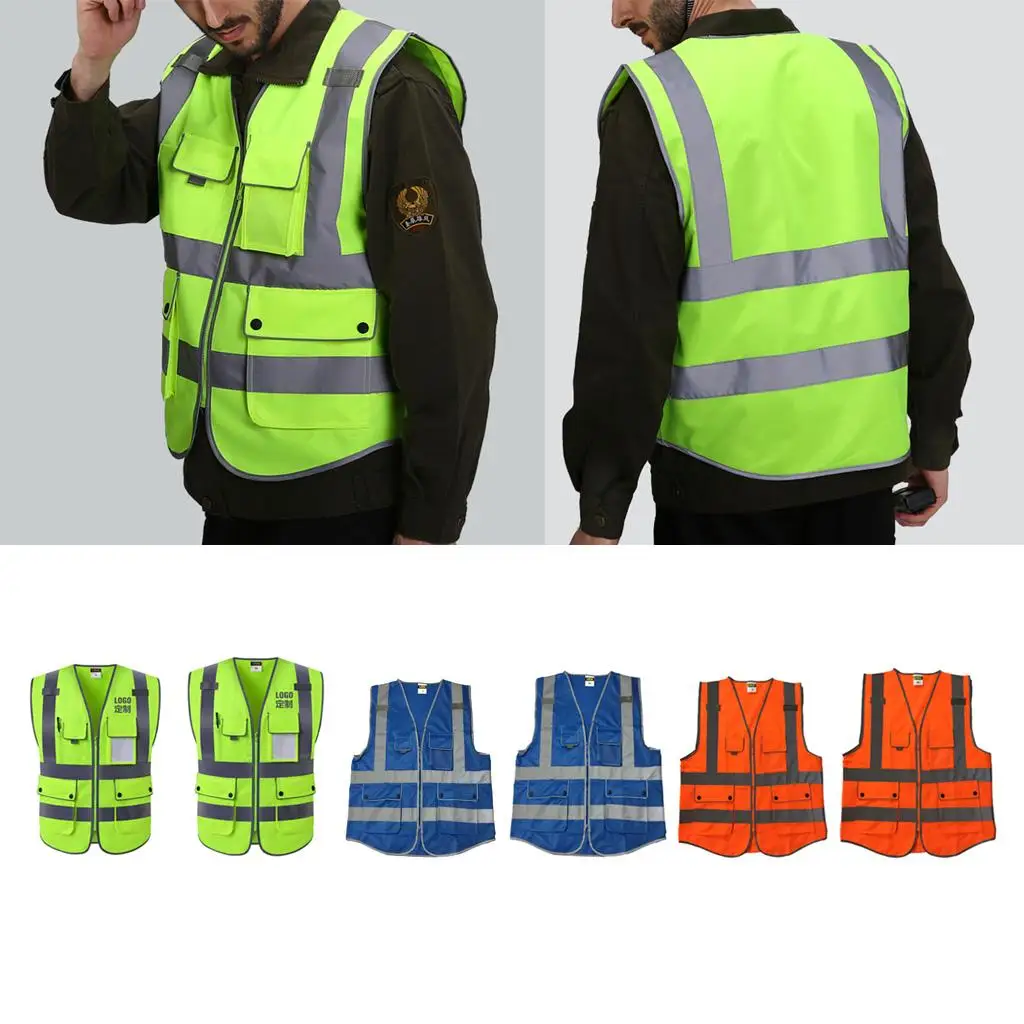 High Visibility Uniform Reflective Jacket Construction Waterproof Man