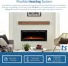 Smart Electric Fireplace - Border 50 "wide Wall Recessed 30 Realistic EmberColorsFlame Options 1500w Heater W/Thermostat - Black 6