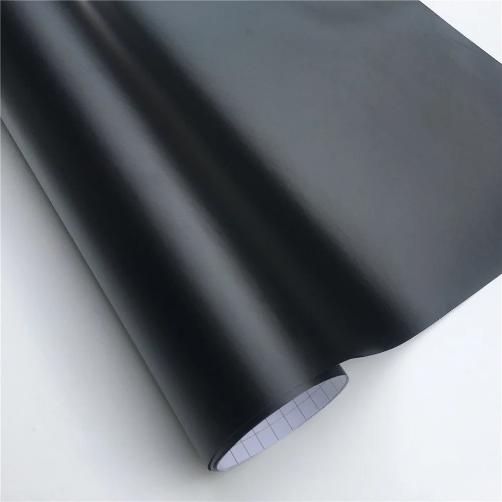 Matte Black Vinyl Matt Black Vinyl Film Black Matte Vinyl Wrap Matte Black  Car Wrap Air Free Auto Motorcycle Size:1.52m X 30m - Car Stickers -  AliExpress