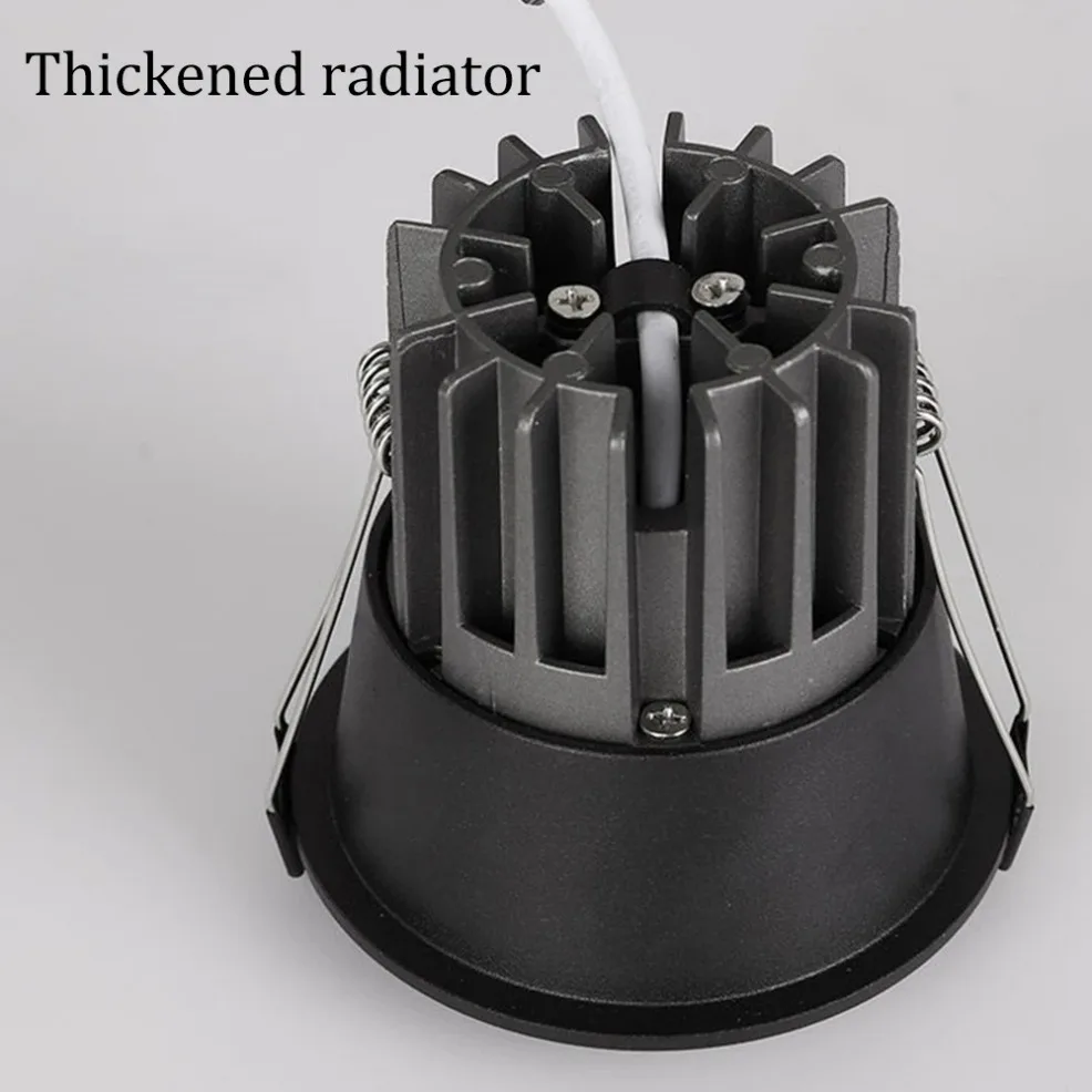 매립형 디밍이 가능한 Led COB 통 천장 조명 스포트라이트 알루미늄 조명 5W7W10W15W 20W AC90V-260V 가정용 실내 조명