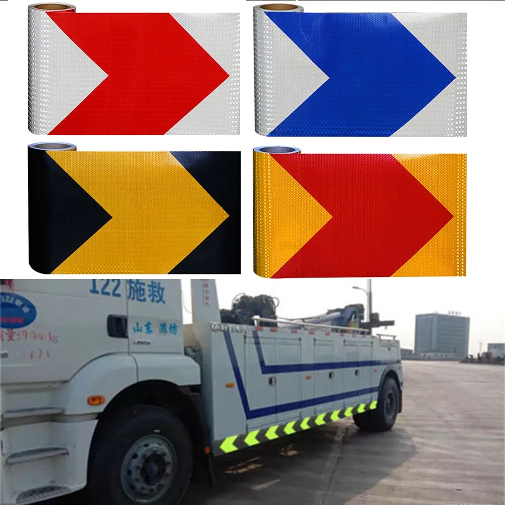 

5CM*300CM PVC Reflective Tape Stickers Auto Truck Pickup Safety Reflective Material Film Warning Tape Car Styling Decoration