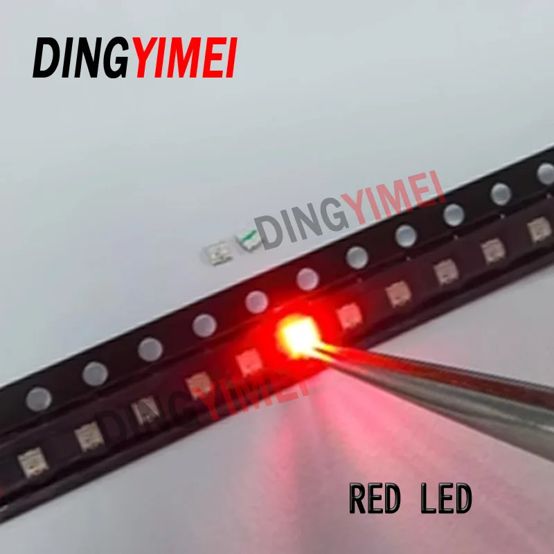 100 Pz Smd 0402 0603 0805 2835 3528 1206 5050 5730 3014 Diodo Diodo A Emissione Di Luce Rossa Smd Led Super Luminoso 3V