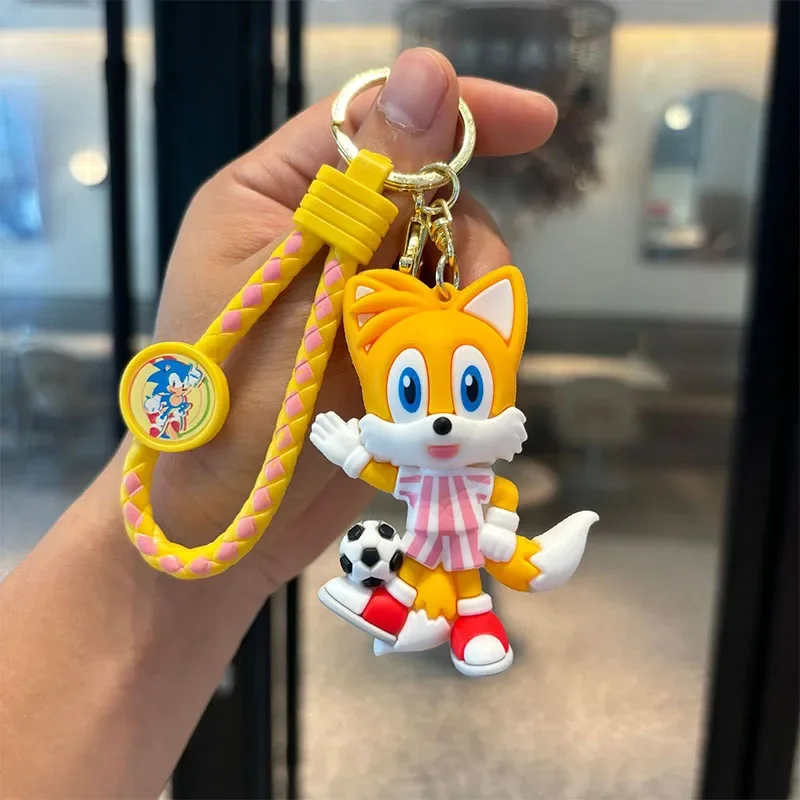 thumbnail image 1 of Llavero con forma de Sonic The Hedgehog, figura de dibujos animados de anime, muñeco de Tails Shadow, llavero con adorno, llavero con colgante para coche, regalos para niños, 1 of 5
