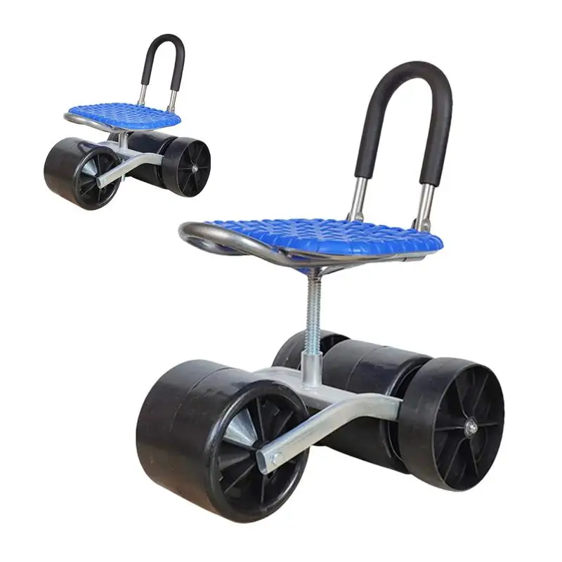 

Rolling Garden Cart Foldable 360 Degree Rotating Garden Cart Sturdy Rolling Stool Gardening Workseats for Garden Lawn Yard Patio