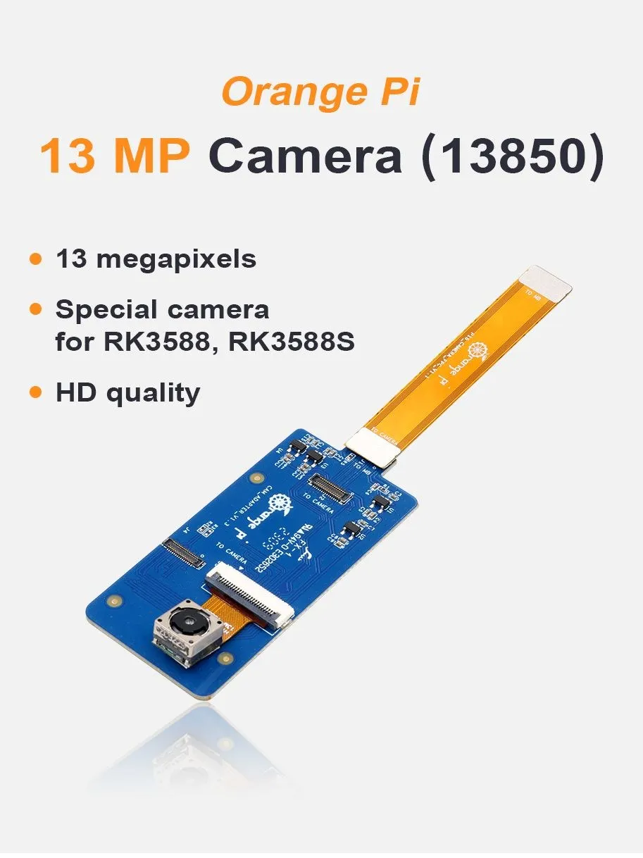Câmera Orange Pi HD, 13MP, Distância focal