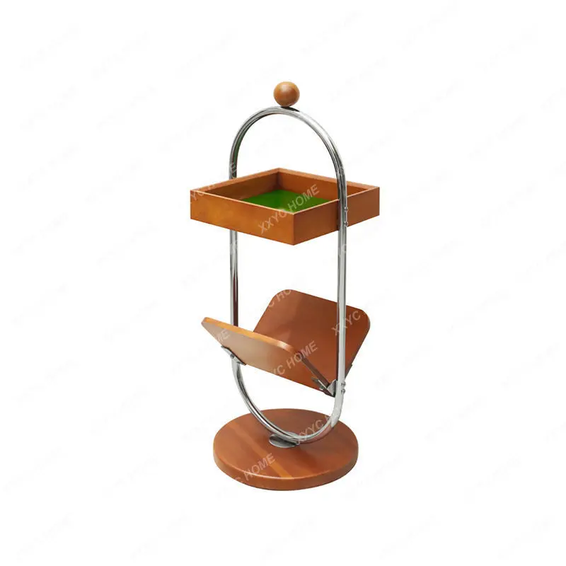 

Retro Side Table Solid Wood Small Apartment Storage Rack Simple Small Table