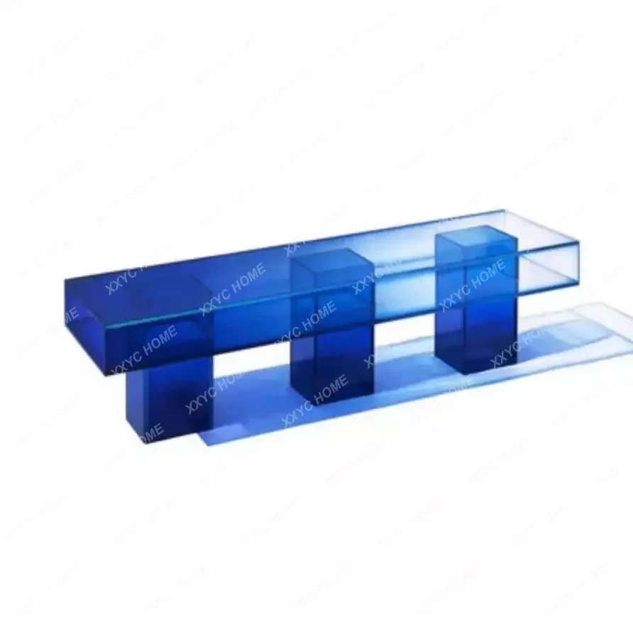 

Скандинавский креативный градиентный телефон, современный диван для гостиной, прозрачный боковой стол, мебель для гостиной