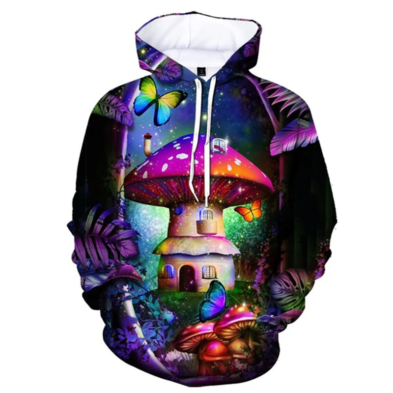 

Spring And Autumn Newest Plants Mushroom Mushroom Camo Funny Sweatshirt 3D Print Hoodies Casual Sweatshirts