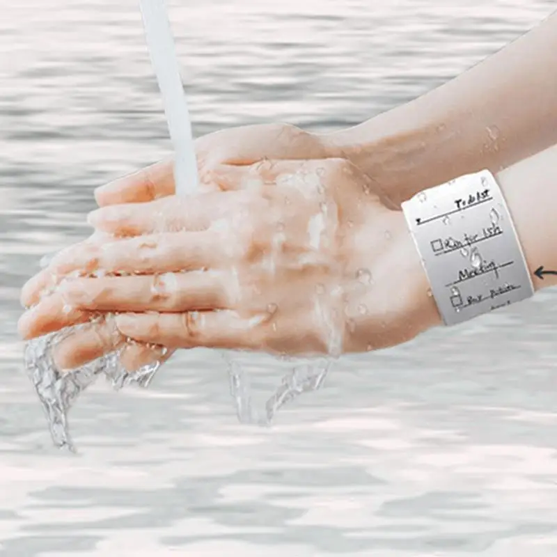 

Силиконовый браслет со стираемыми страницами, стираемый силиконовый блокнот для медсестер, многоразовый водонепроницаемый