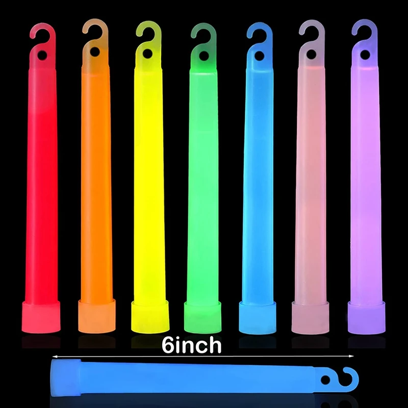 15Pcs Ultra Bright 6 Inch Large Glow Sticks - Long Last Lighting Over 12 Hours - Glowstick For Parties And Kids Playing 4