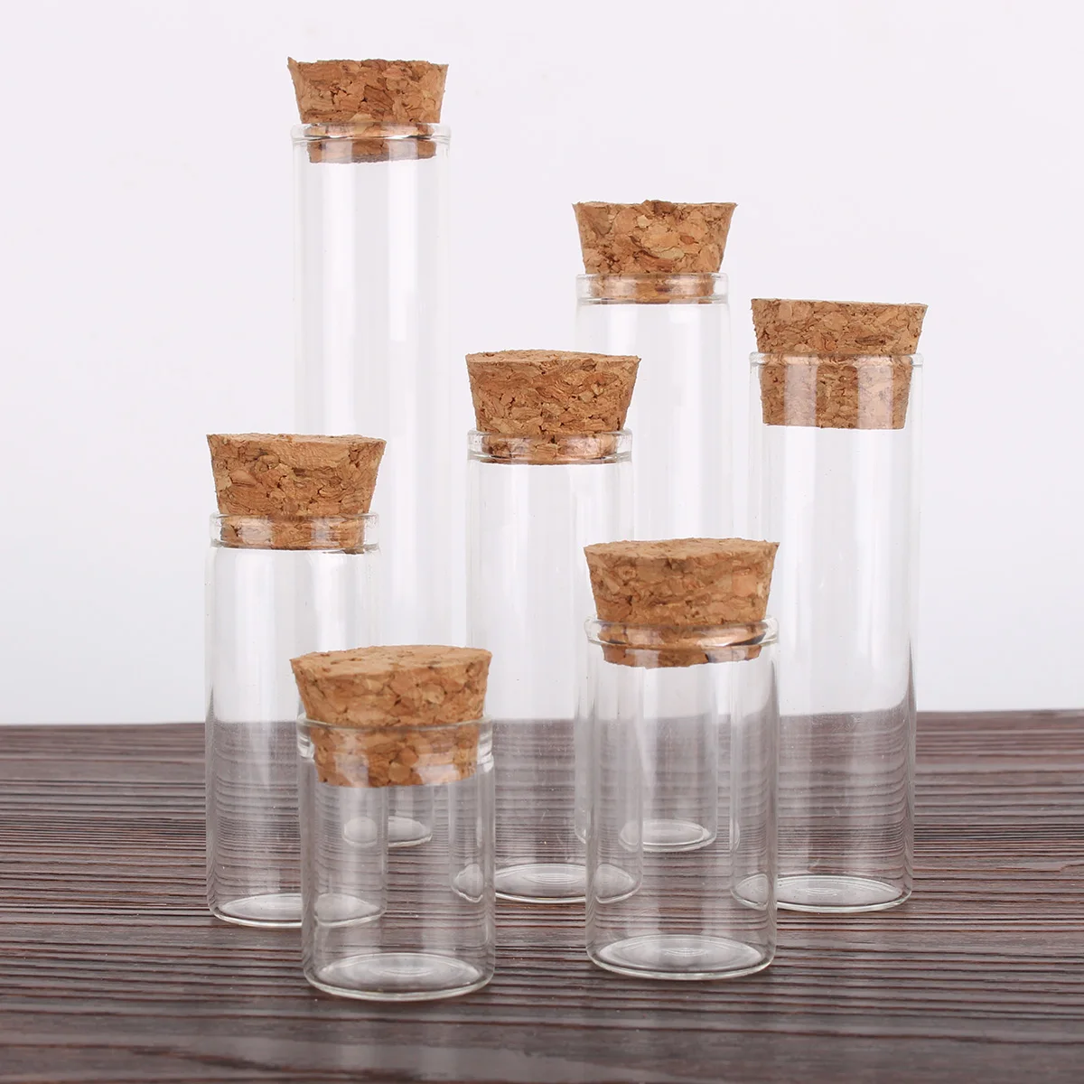 50 Pieces Diameter 22mm Test Tubes with Cork Stopper Glass Bottles Terrarium Glass Jars Vials DIY Wedding Crafts Favors 4