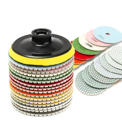 8-Piece 4-Inch Diamond Polishing Pads Kit for Versatile Stone and Concrete Finishing (8PCS)