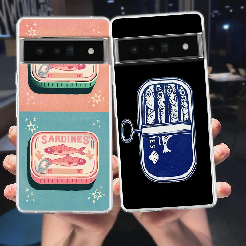 Sardines Canned Soft Clear TPU Transparent Phone Case
