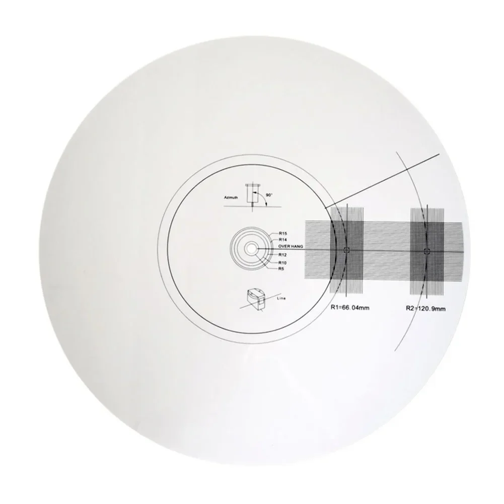Turntable Phono Cartridge Stylus alignment protractor tool mirror